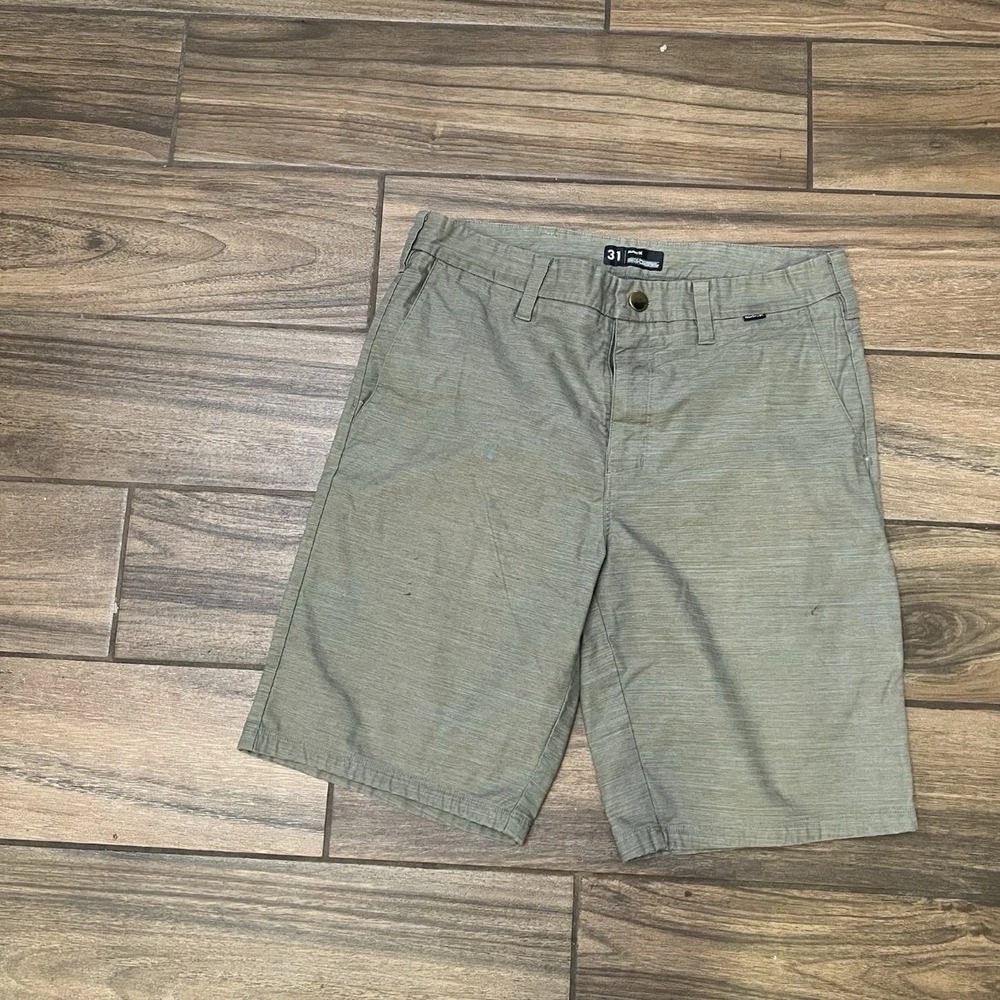 Hurley Dri Fit Chino Shorts Mens Size 31 Gray Casual Stretch Flat Front